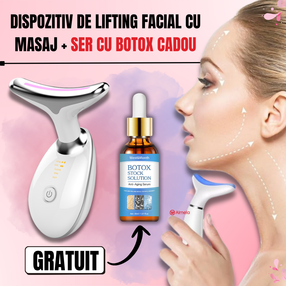 Dispozitiv de Lifting Facial cu Masaj + Ser cu Botox GRATUIT