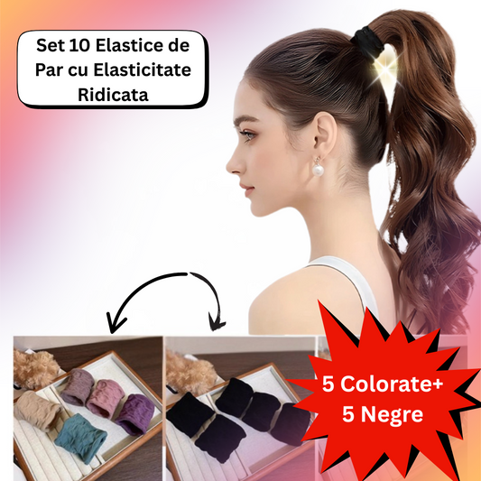 Set 10 Elastice de Par cu Elasticitate Ridicata